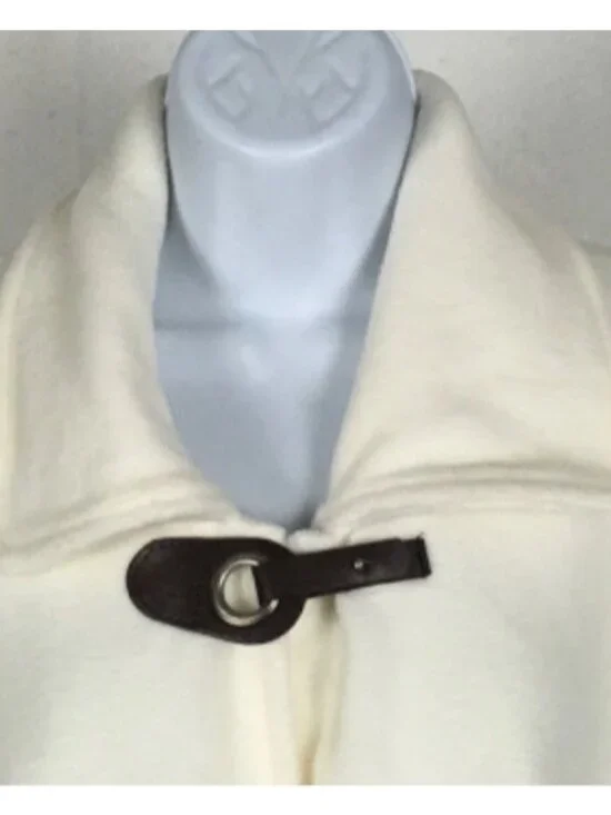 LeModa Poncho Women One Size Fits All White with Gray White Leopard Print New - Picture 2 of 15